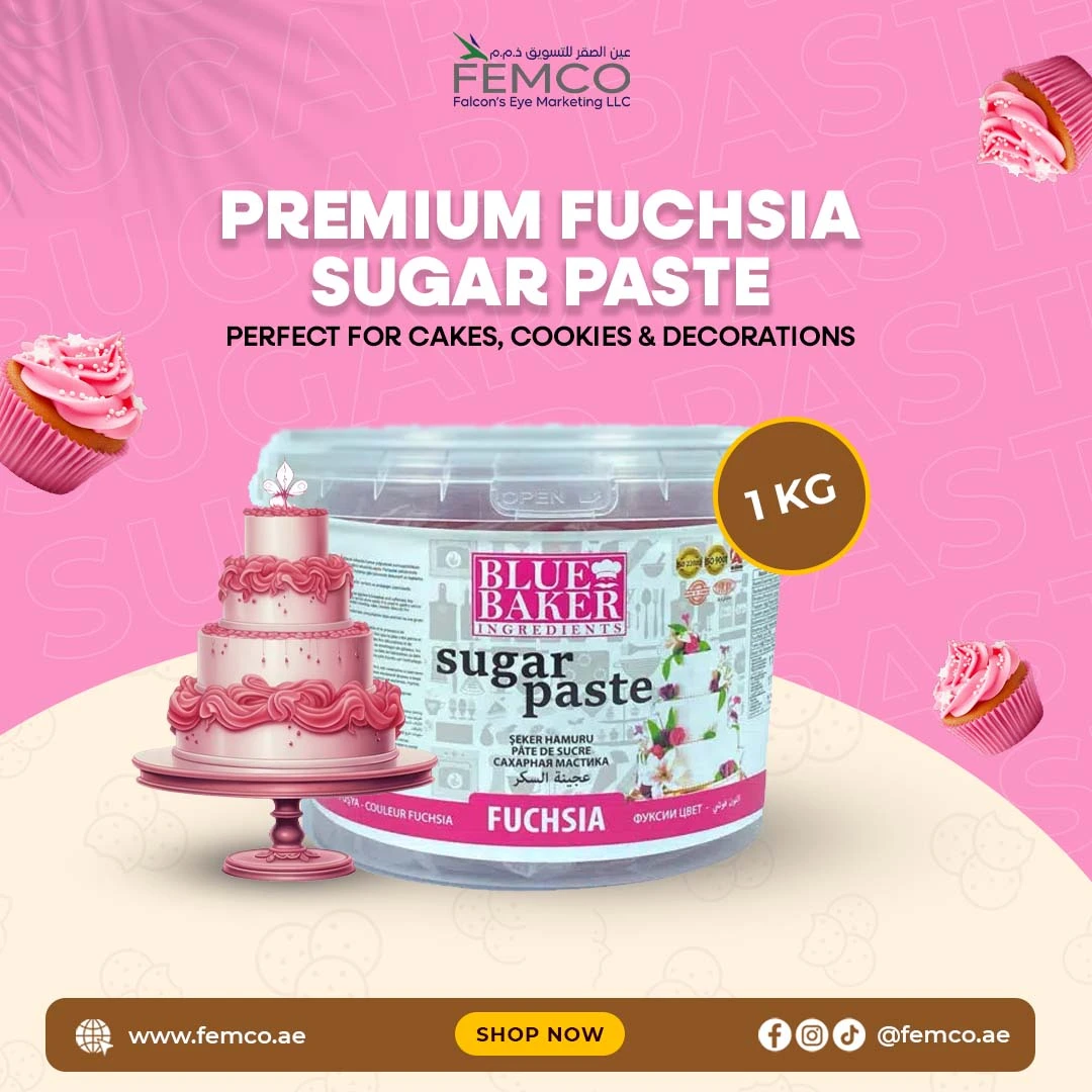 Fuchsia Sugar Paste 1kg Pail
