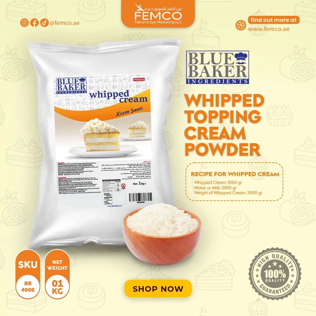 Whipped Topping Cream Powder 1kg Bag
