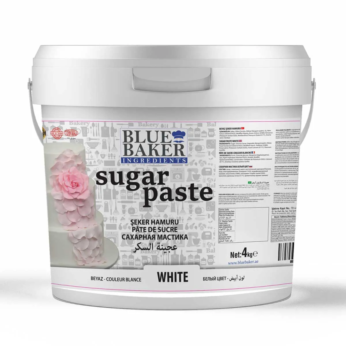 White Sugar Paste 4kgs Pail