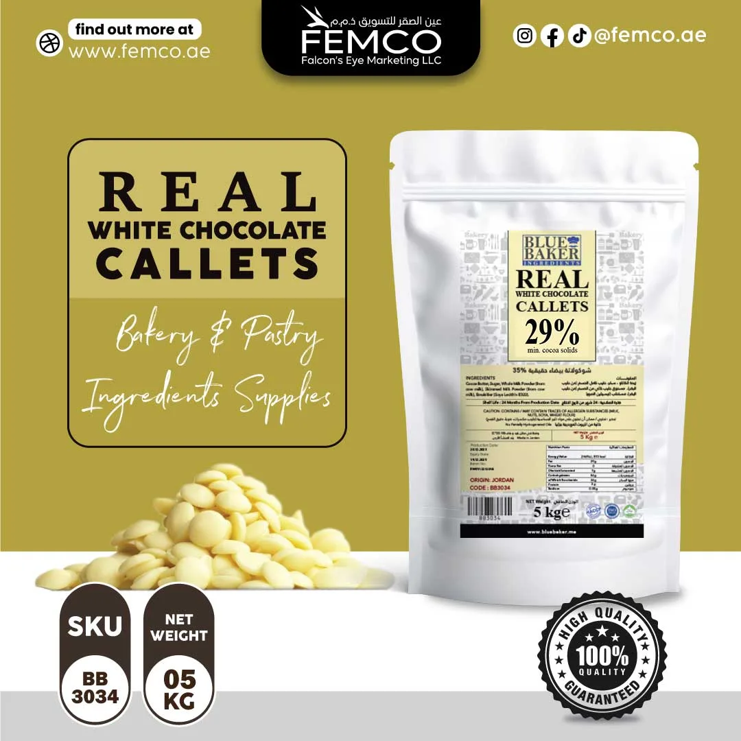 White Real Callets (29% Cocoa) Bag of 5kg
