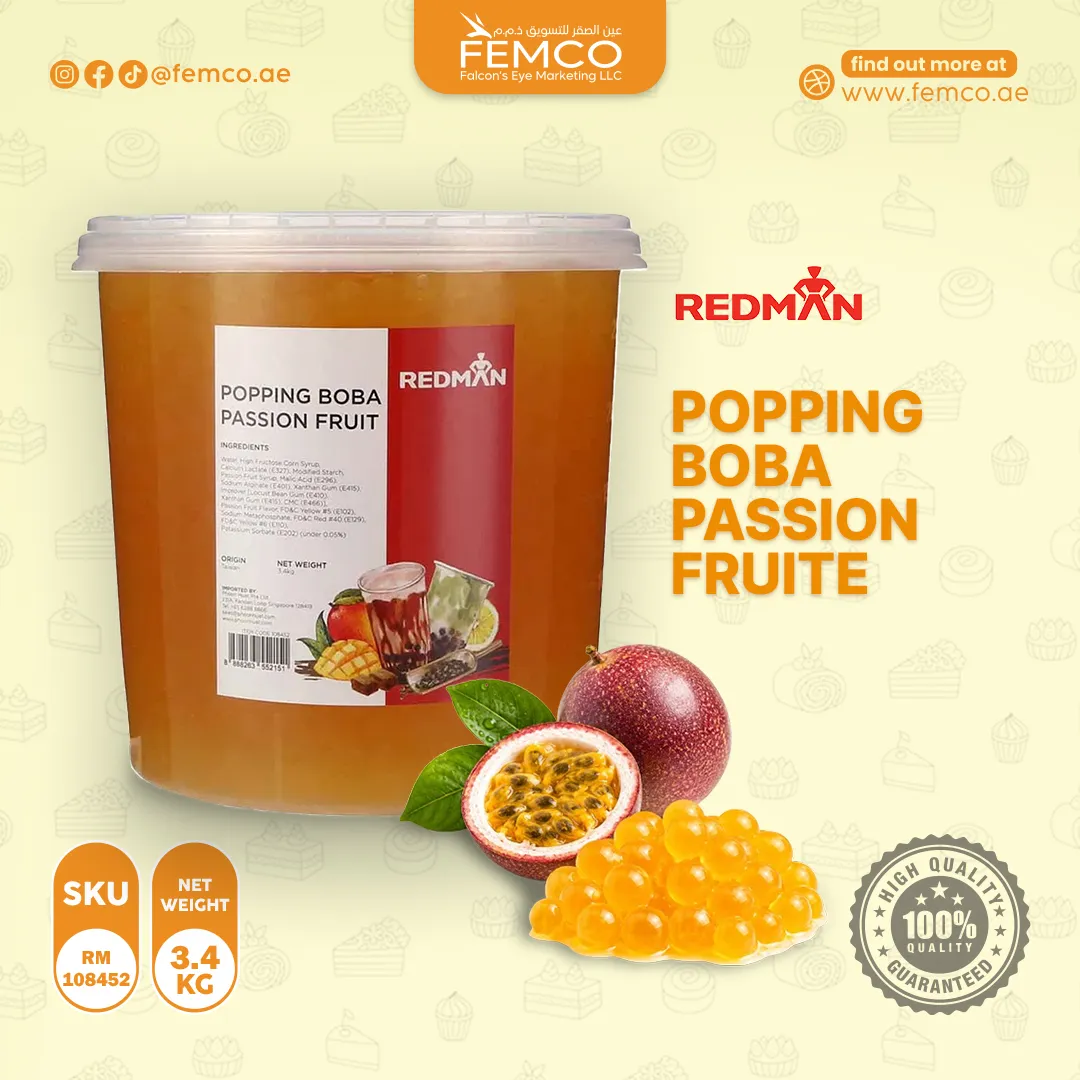 RedMan Popping Boba Passion Fruit 3.4kg
