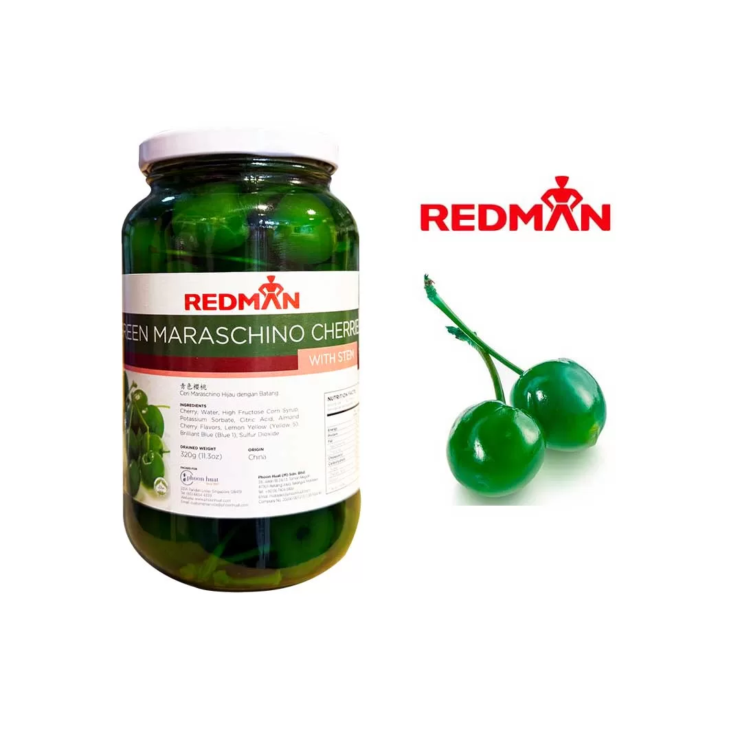 Maraschino Cherries with Stem Green 737g (26oz)